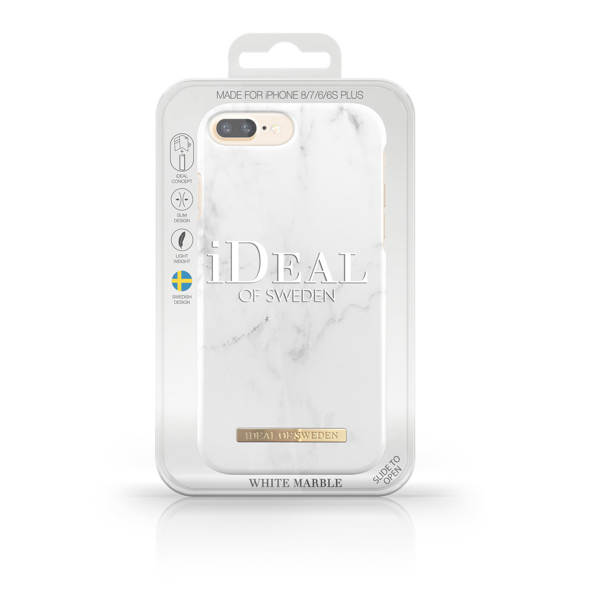 IDEAL OF SWEDEN Fashion, Backcover, Apple, iPhone 6 Plus, iPhone 7 Plus ,iPhone 8 Plus, White Marble