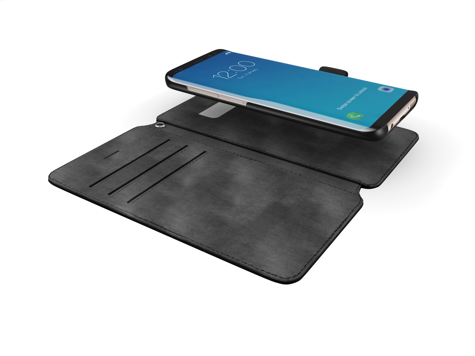 IDEAL OF SWEDEN STHLM, Bookcover, Samsung, Galaxy S8, Schwarz