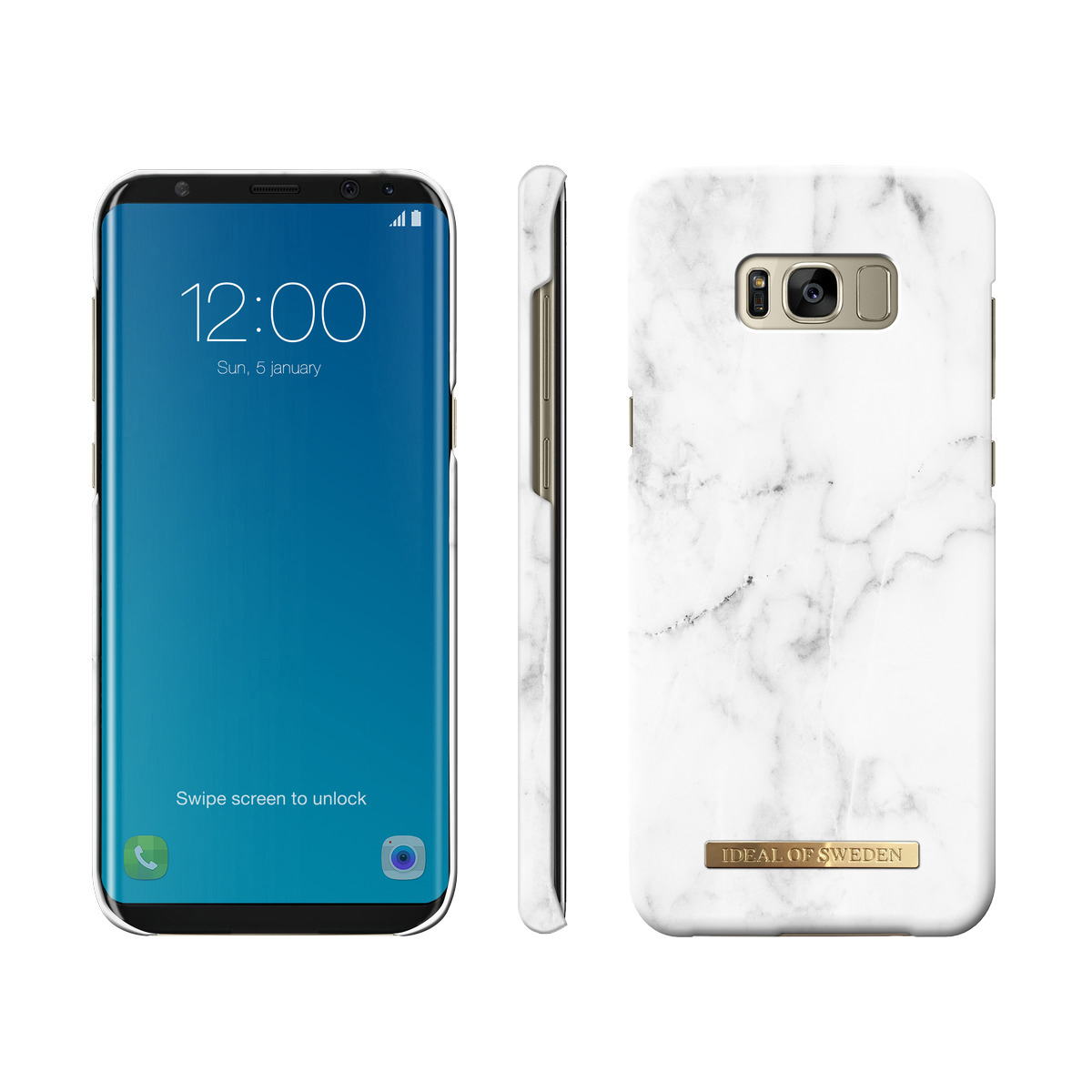 IDEAL OF SWEDEN Fashion, Backcover, Samsung, Galaxy S8+, White Marble