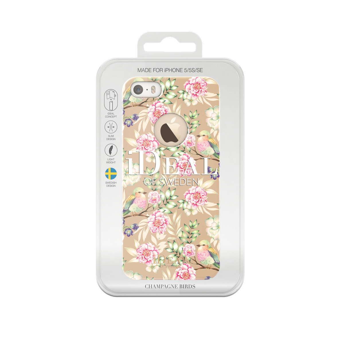 IDEAL OF SWEDEN Fashion, Backcover, Apple, iPhone SE (2016), Champagne Birds
