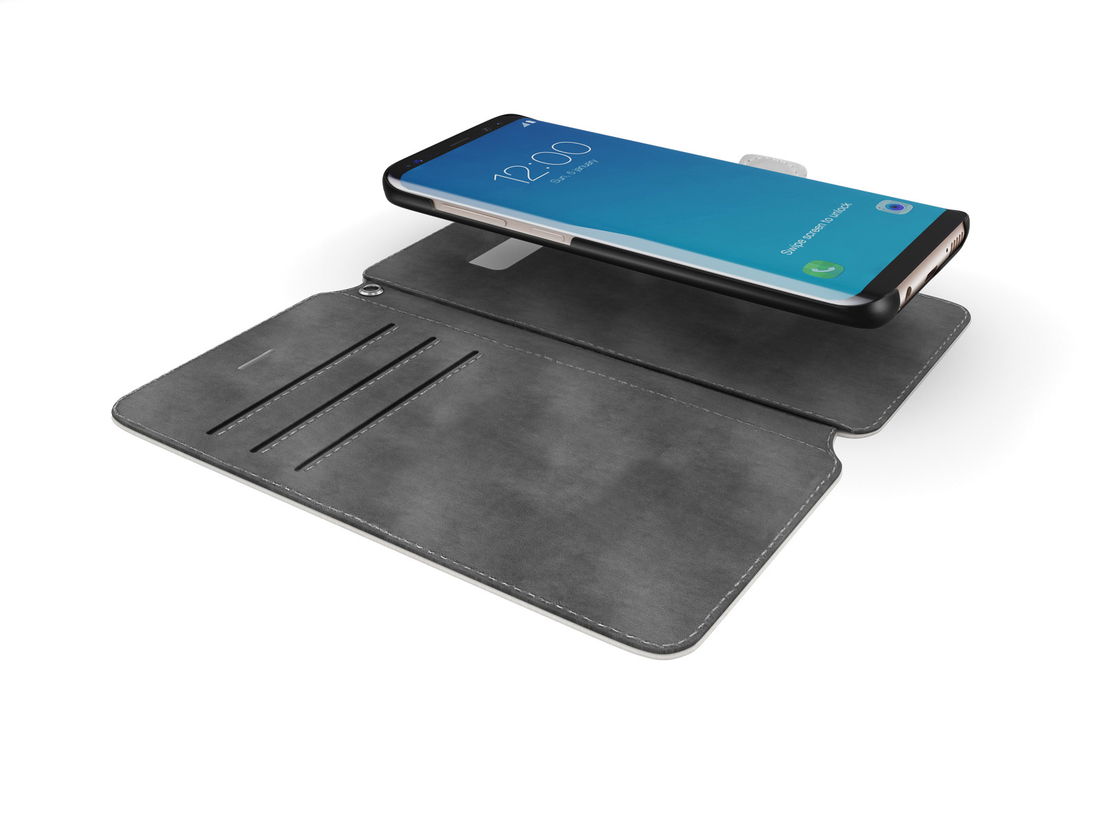 IDEAL OF SWEDEN STHLM, Bookcover, Samsung, Galaxy S8+, Weiß