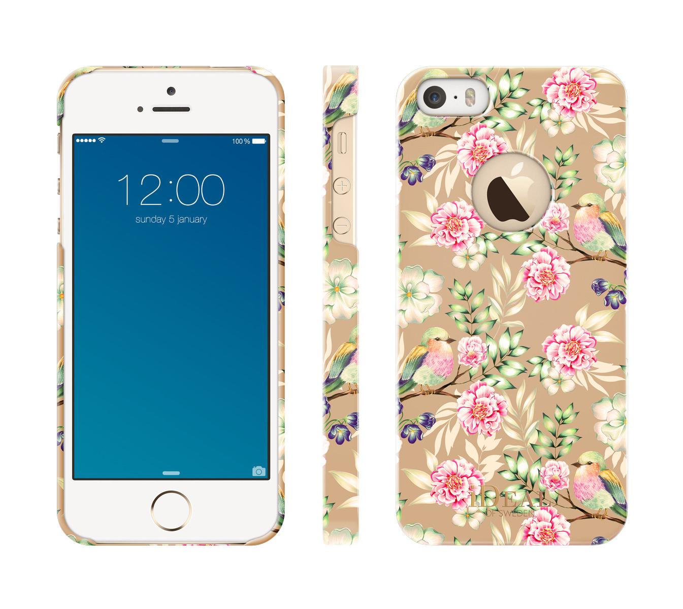 IDEAL OF SWEDEN Fashion, Backcover, Apple, iPhone SE (2016), Champagne Birds