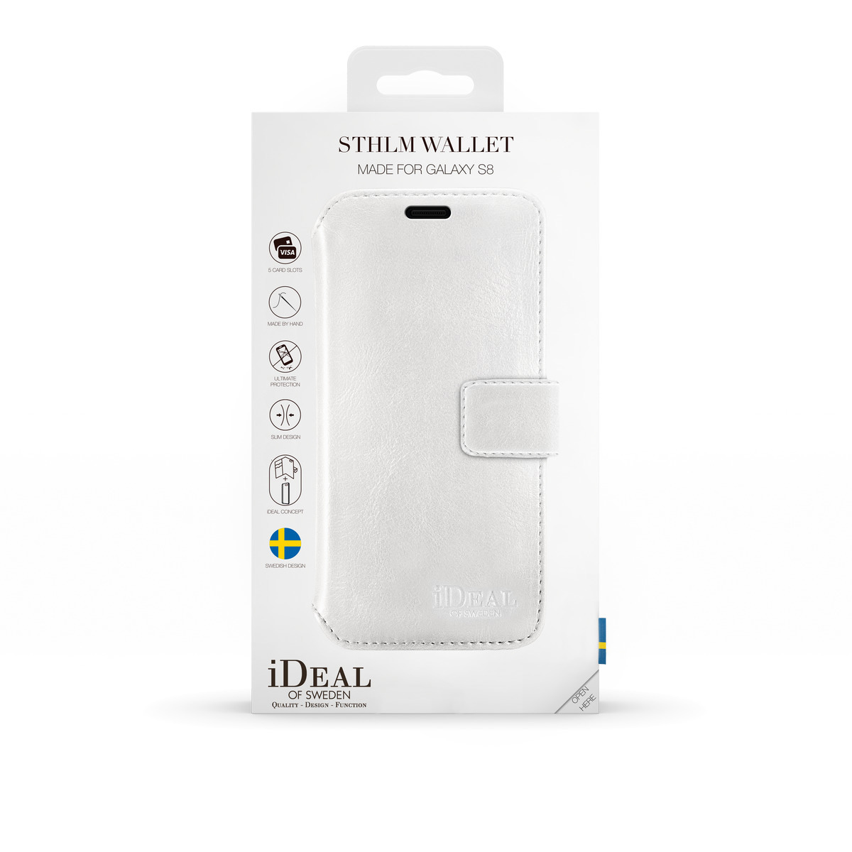 IDEAL OF SWEDEN STHLM, Bookcover, Samsung, Galaxy S8, Weiß