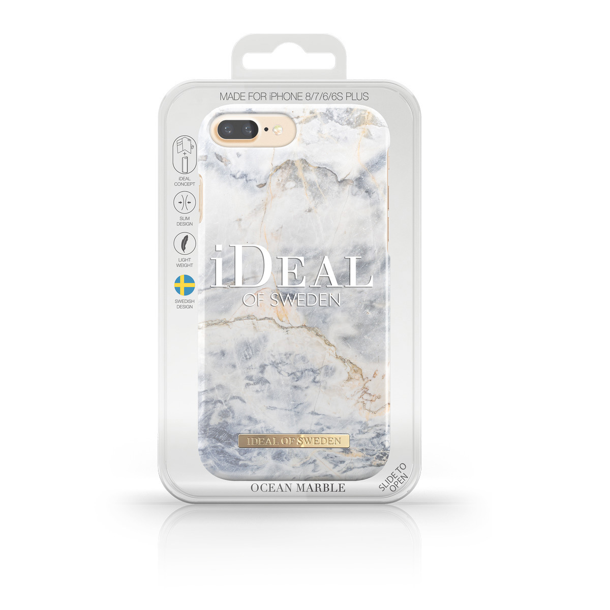 SWEDEN iPhone Ocean Plus 6 IDEAL ,iPhone Plus, iPhone 8 Marble Fashion, Plus, Backcover, Apple, OF 7