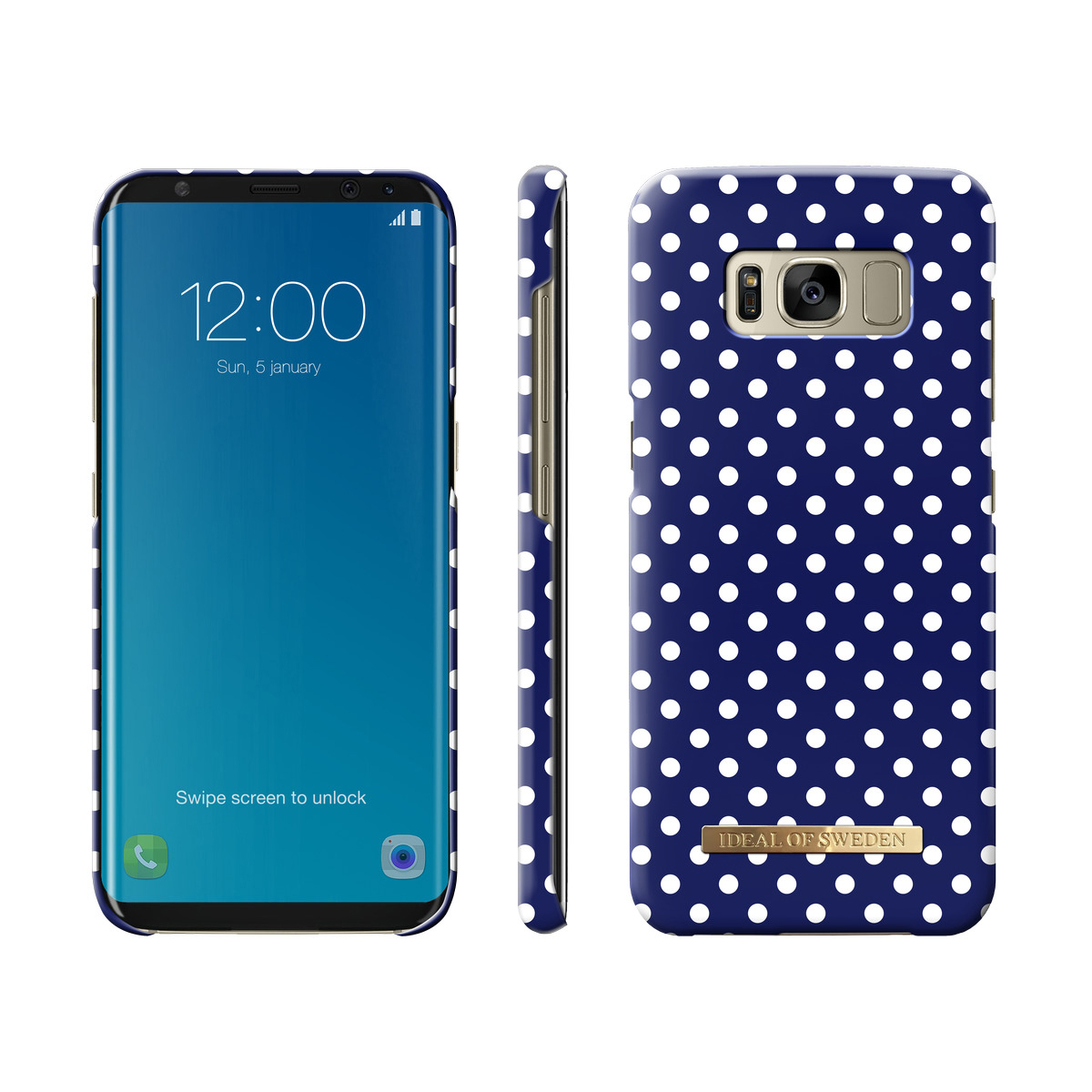 IDEAL OF SWEDEN Fashion, Backcover, Samsung, Galaxy S8, Blue Polka Dots