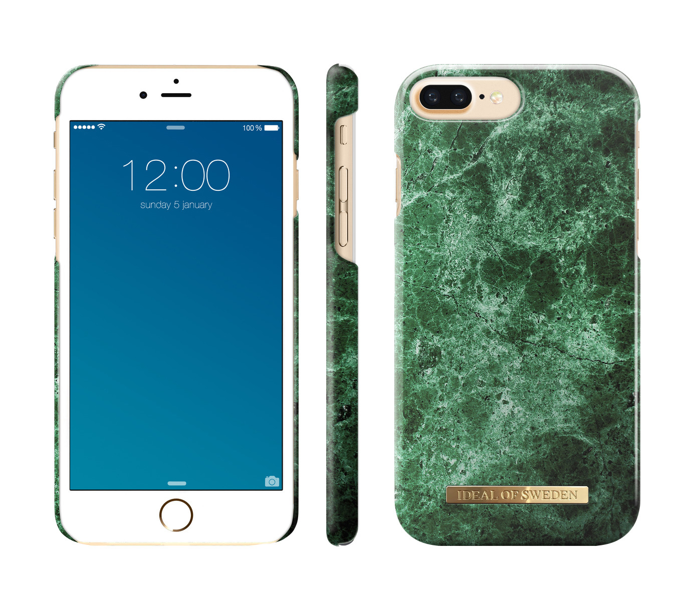 IDEAL OF SWEDEN Fashion, Backcover, Apple, iPhone 6 Plus, iPhone 7 Plus ,iPhone 8 Plus, Green Marble