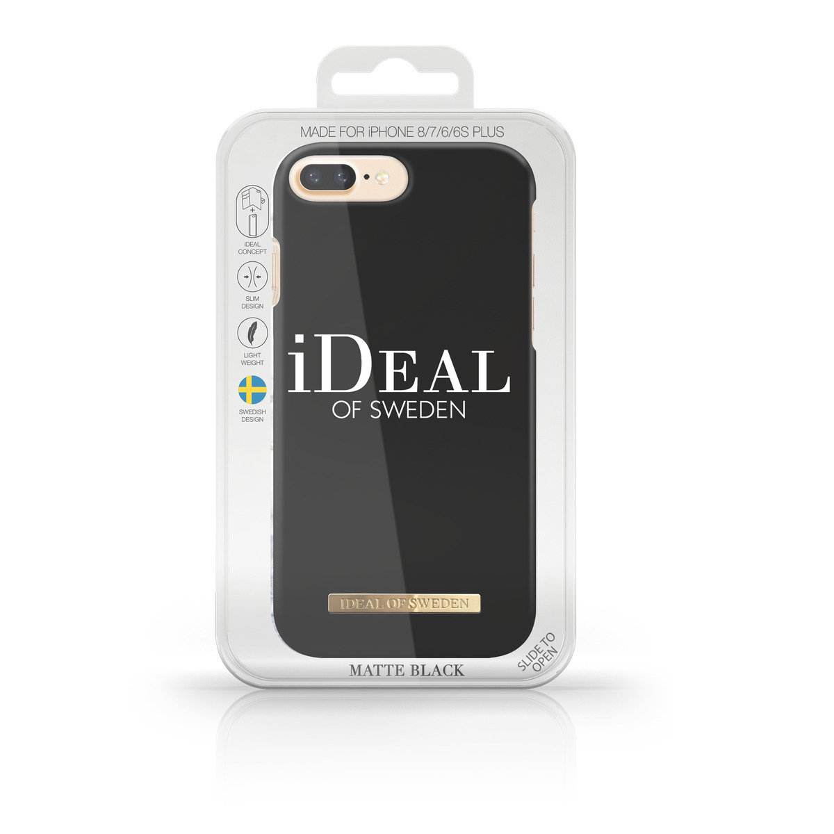 IDEAL OF SWEDEN Fashion, Backcover, Apple, iPhone 6 Plus, iPhone 7 Plus ,iPhone 8 Plus, Matte Schwarz