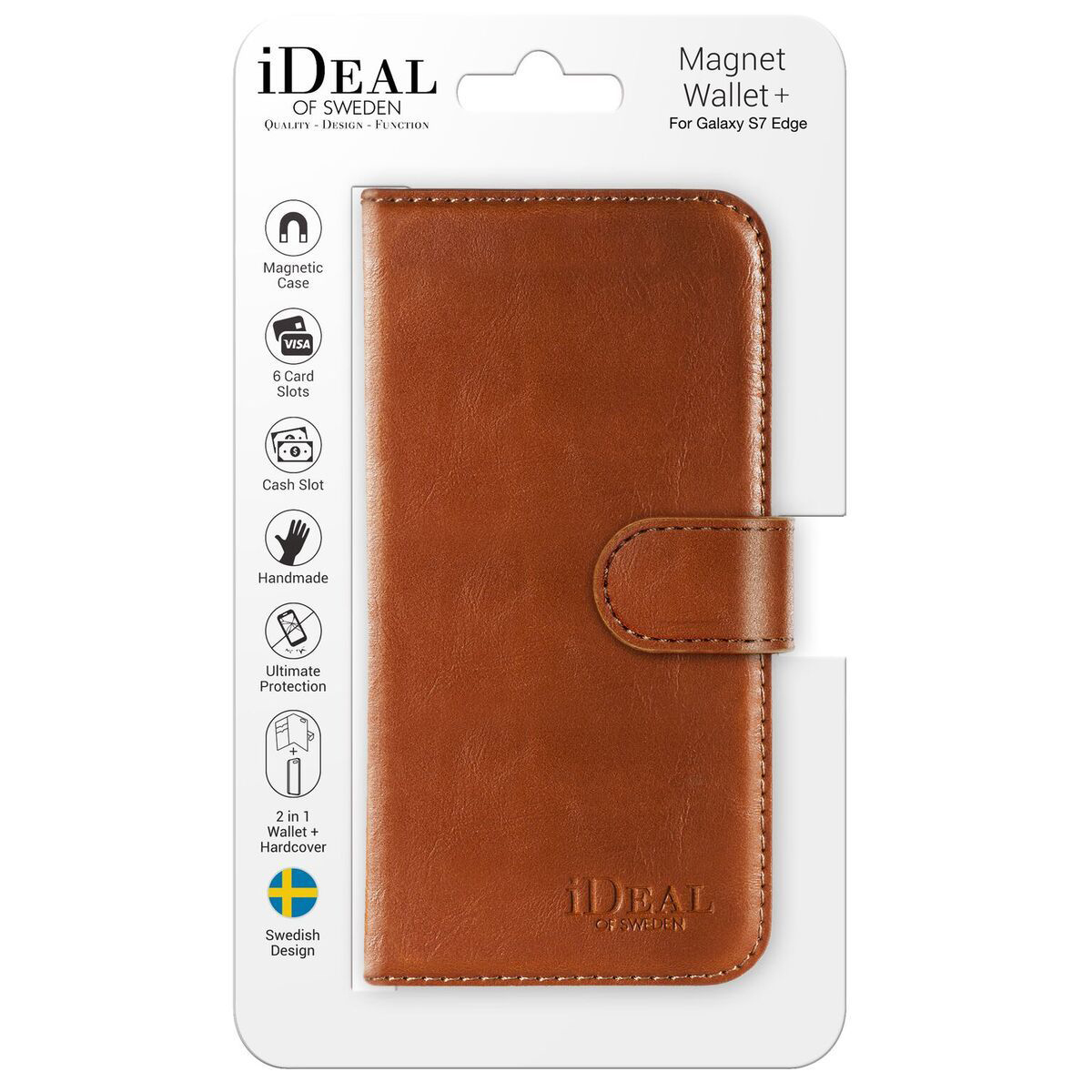 IDEAL OF SWEDEN Magnet, Bookcover, Samsung, Galaxy S7 Edge, Braun