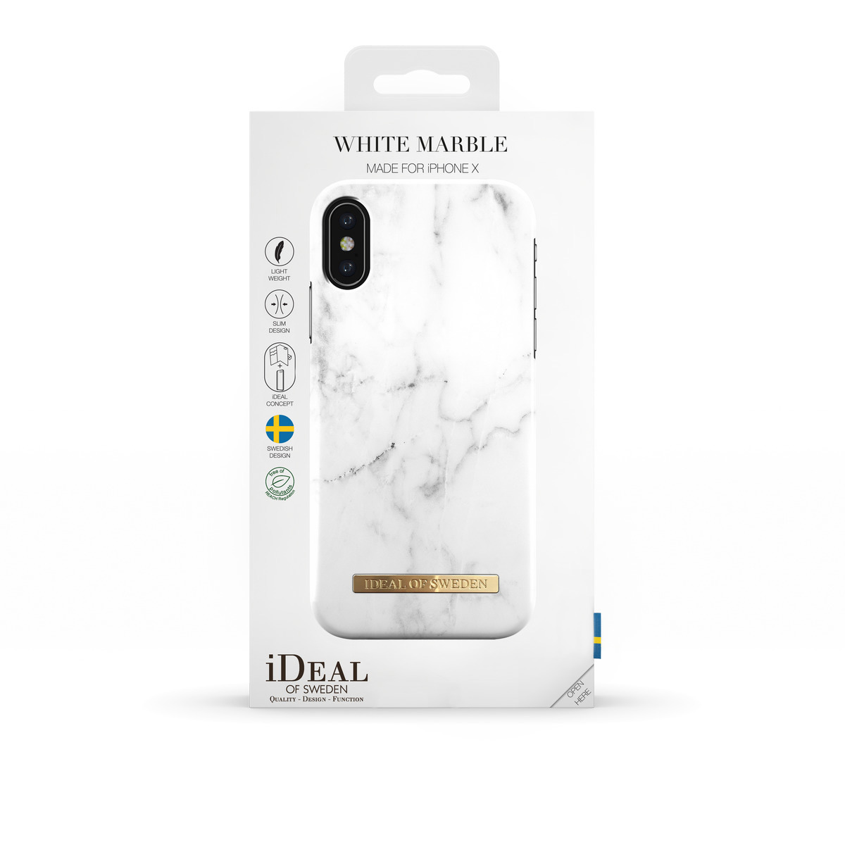 IDEAL OF SWEDEN Fashion, Backcover, Apple, iPhone X, White Marble