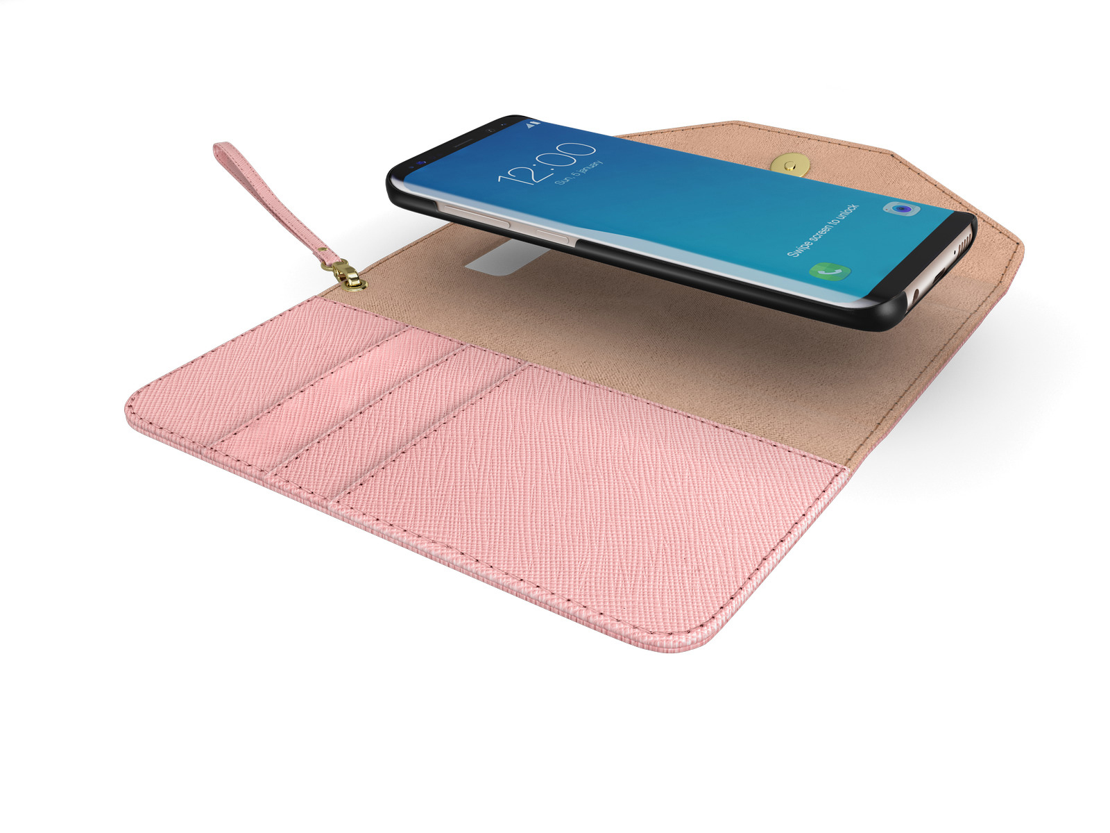 IDEAL OF SWEDEN Mayfair Clutch, Bookcover, Samsung, Galaxy S8, Rosa