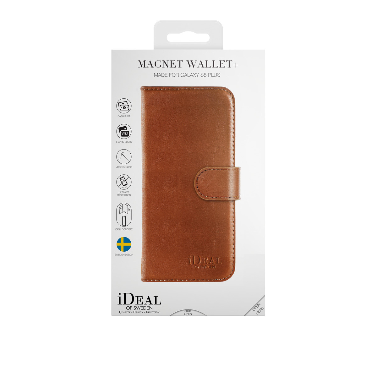 IDEAL OF SWEDEN Magnet, Bookcover, Samsung, Galaxy S8+, Braun