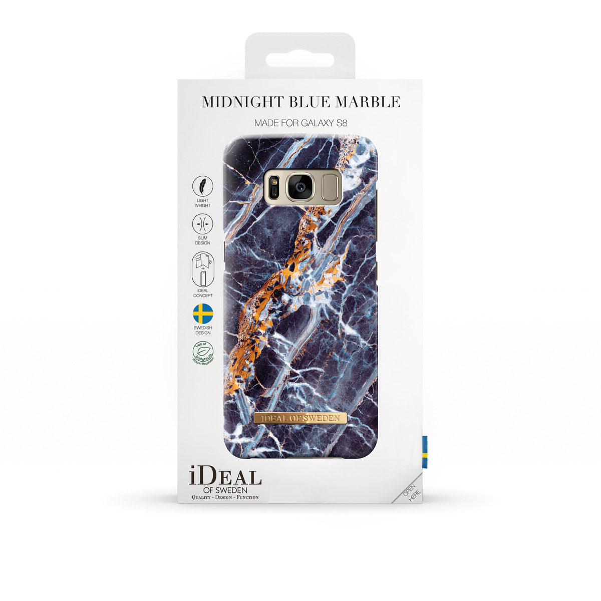 IDEAL OF SWEDEN Fashion, Backcover, Samsung, Galaxy S8, Midnight Blue Marble