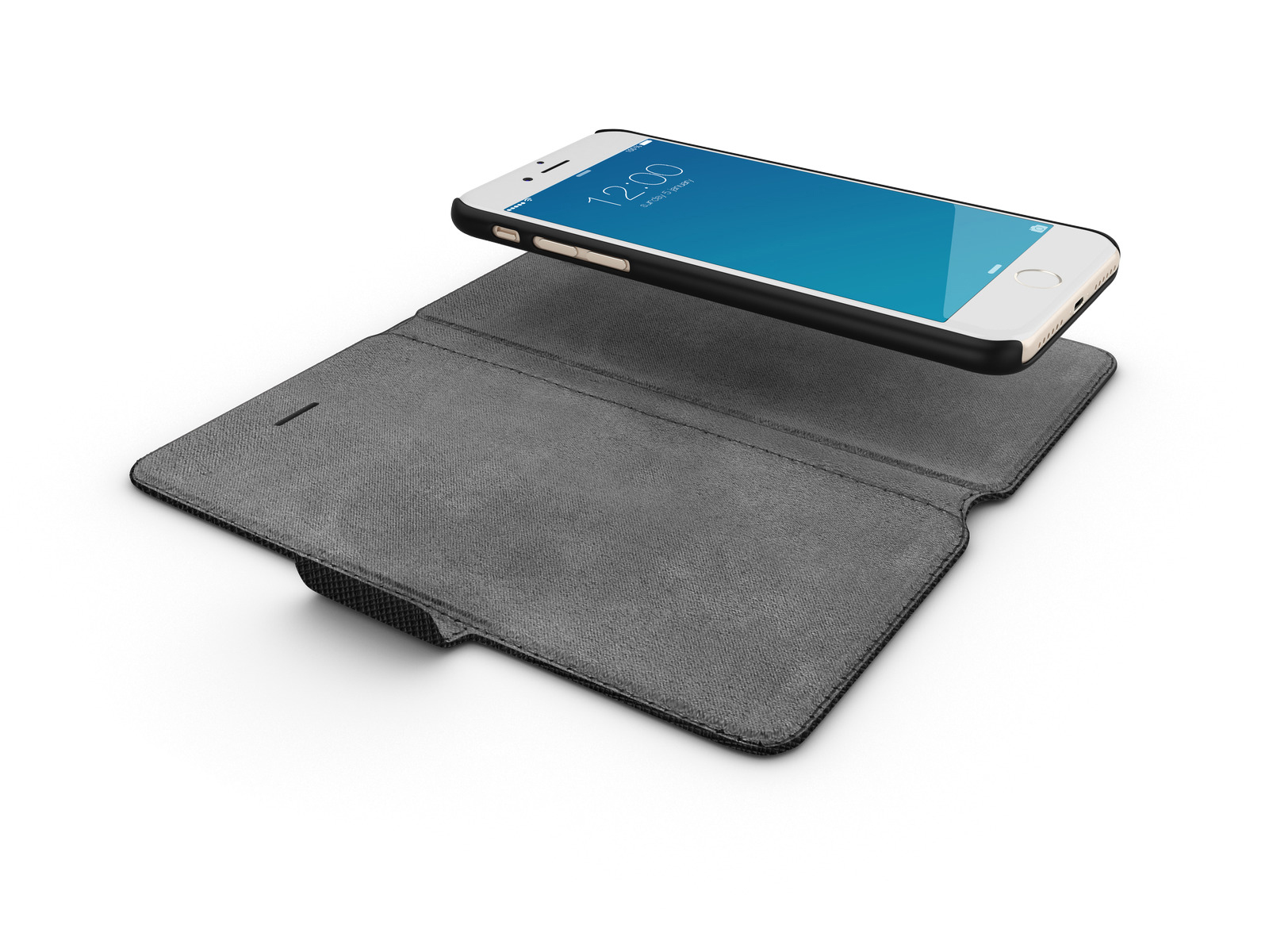 IDEAL OF SWEDEN Fashion, Bookcover, Apple, iPhone 6, iPhone 7, iPhone 8, Schwarz