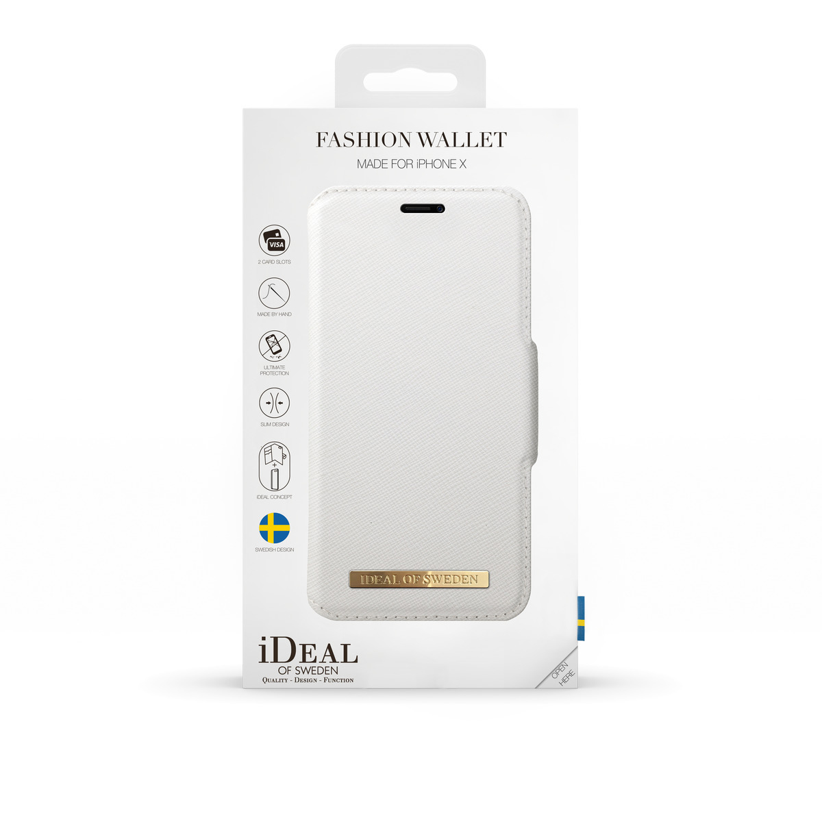 IDEAL OF SWEDEN Fashion, Bookcover, Apple, iPhone X, Weiß
