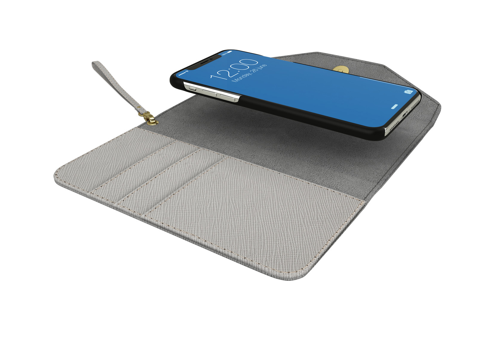 IDEAL OF SWEDEN Mayfair Clutch, Bookcover, Apple, iPhone X, Grau