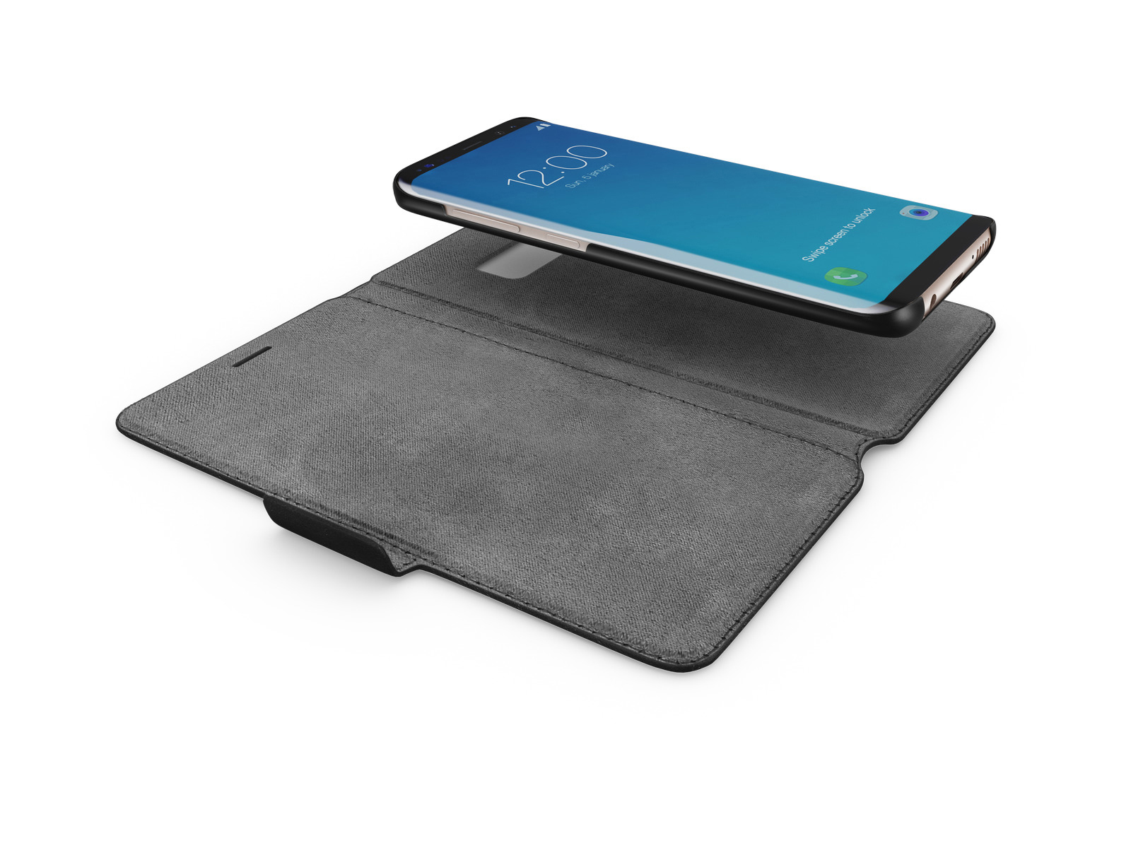 IDEAL OF SWEDEN London, Bookcover, Samsung, Galaxy S8, Schwarz
