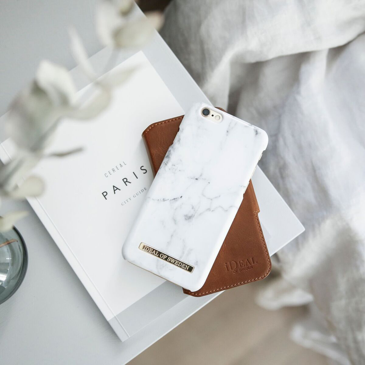 IDEAL OF SWEDEN Fashion, Backcover, Apple, iPhone 6, iPhone 7, iPhone 8, White Marble