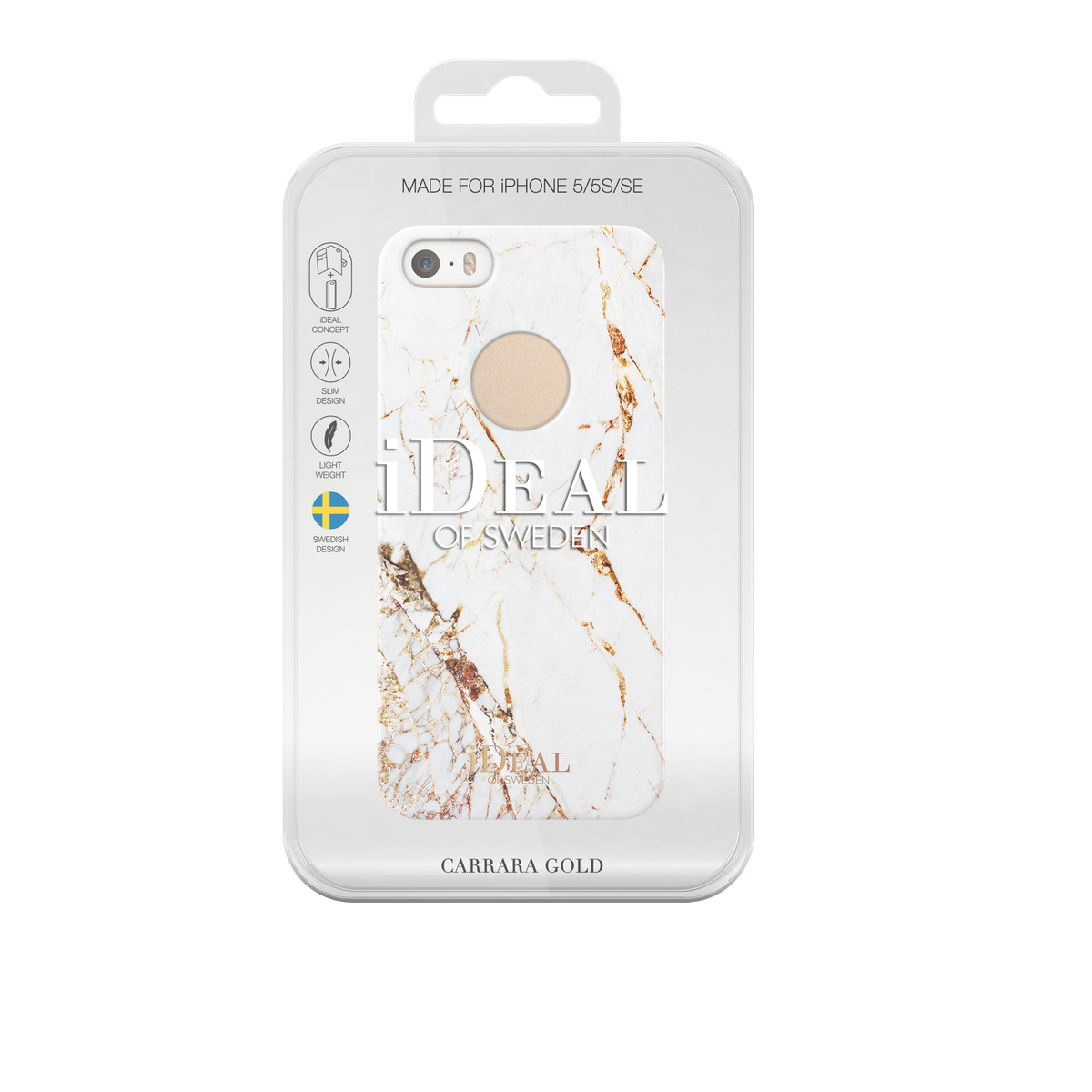 Apple, (2016), Gold SE OF SWEDEN Backcover, Fashion, IDEAL Carrara iPhone