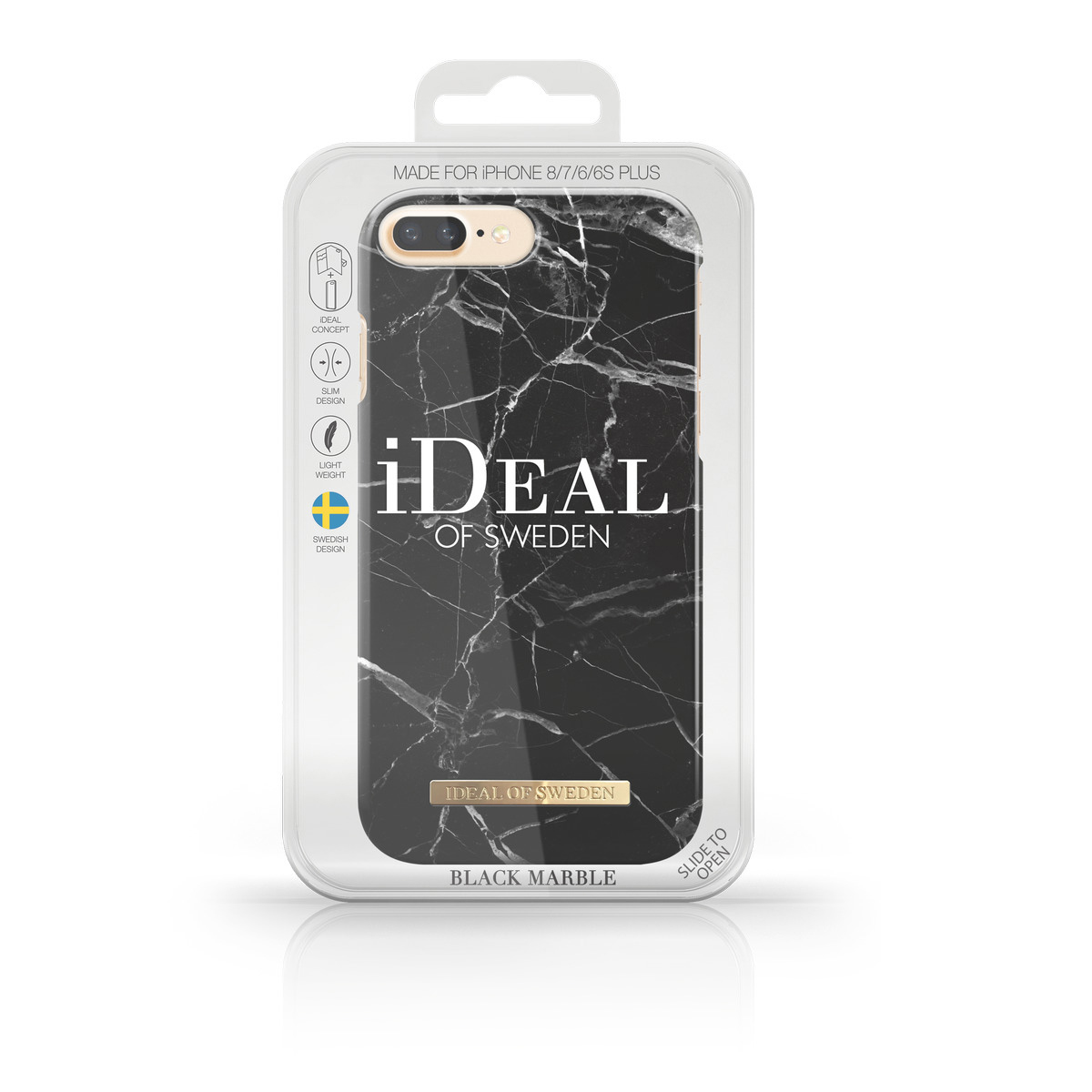 IDEAL OF SWEDEN Fashion, Backcover, Apple, iPhone 6 Plus, iPhone 7 Plus ,iPhone 8 Plus, Black Marble
