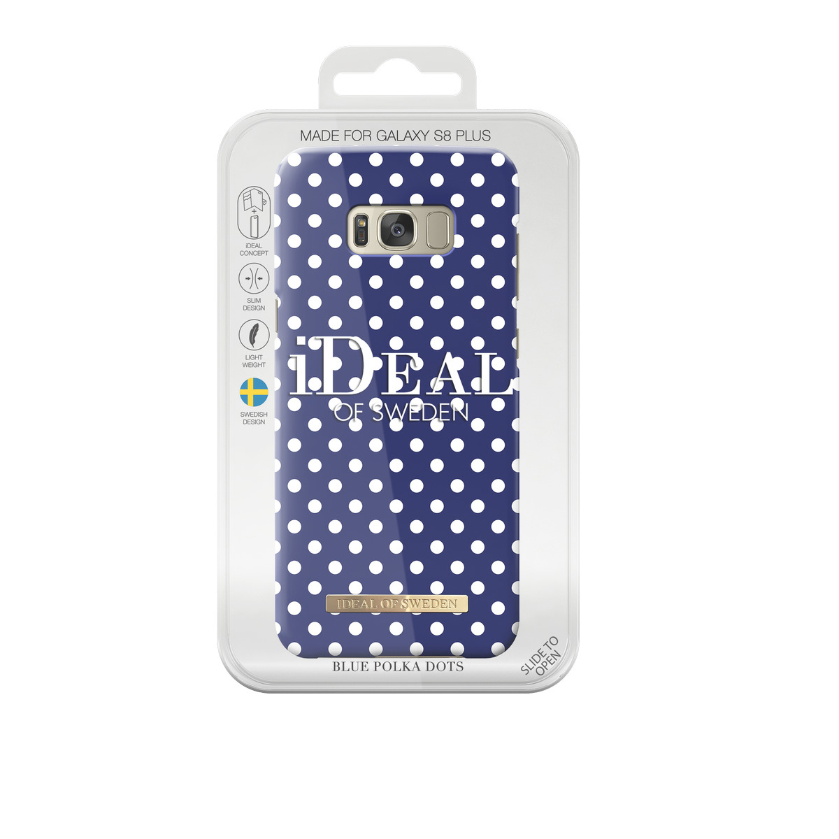 IDEAL OF SWEDEN Fashion, Backcover, Samsung, Galaxy S8+, Blue Polka Dots