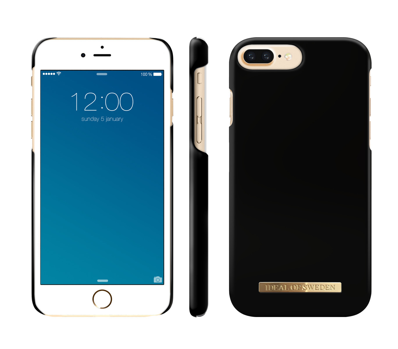 IDEAL OF SWEDEN Fashion, Backcover, Apple, iPhone 6 Plus, iPhone 7 Plus ,iPhone 8 Plus, Matte Schwarz
