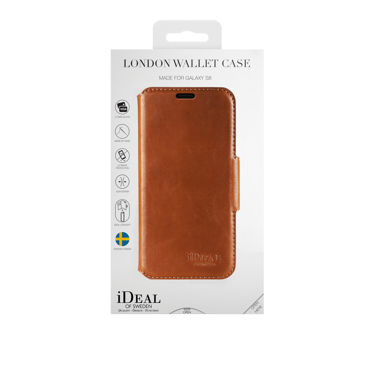 IDEAL OF SWEDEN London, Bookcover, Samsung, Galaxy S8, Braun