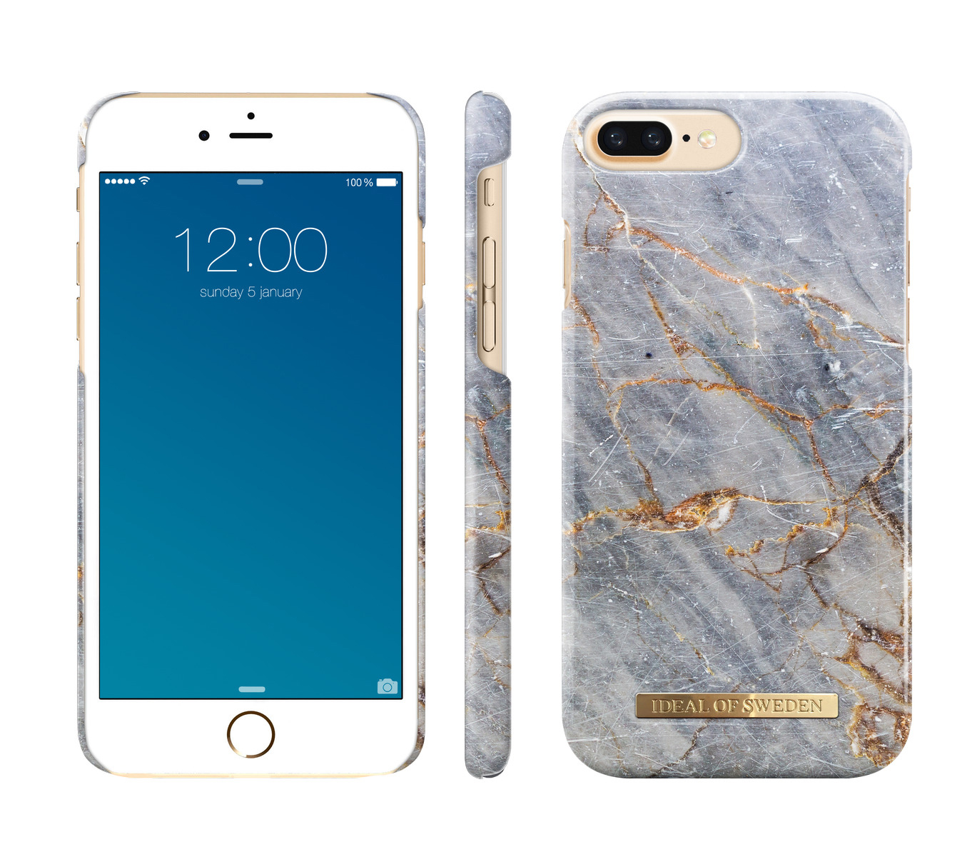IDEAL OF SWEDEN Fashion, Backcover, Apple, iPhone 6 Plus, iPhone 7 Plus ,iPhone 8 Plus, Grey Marble