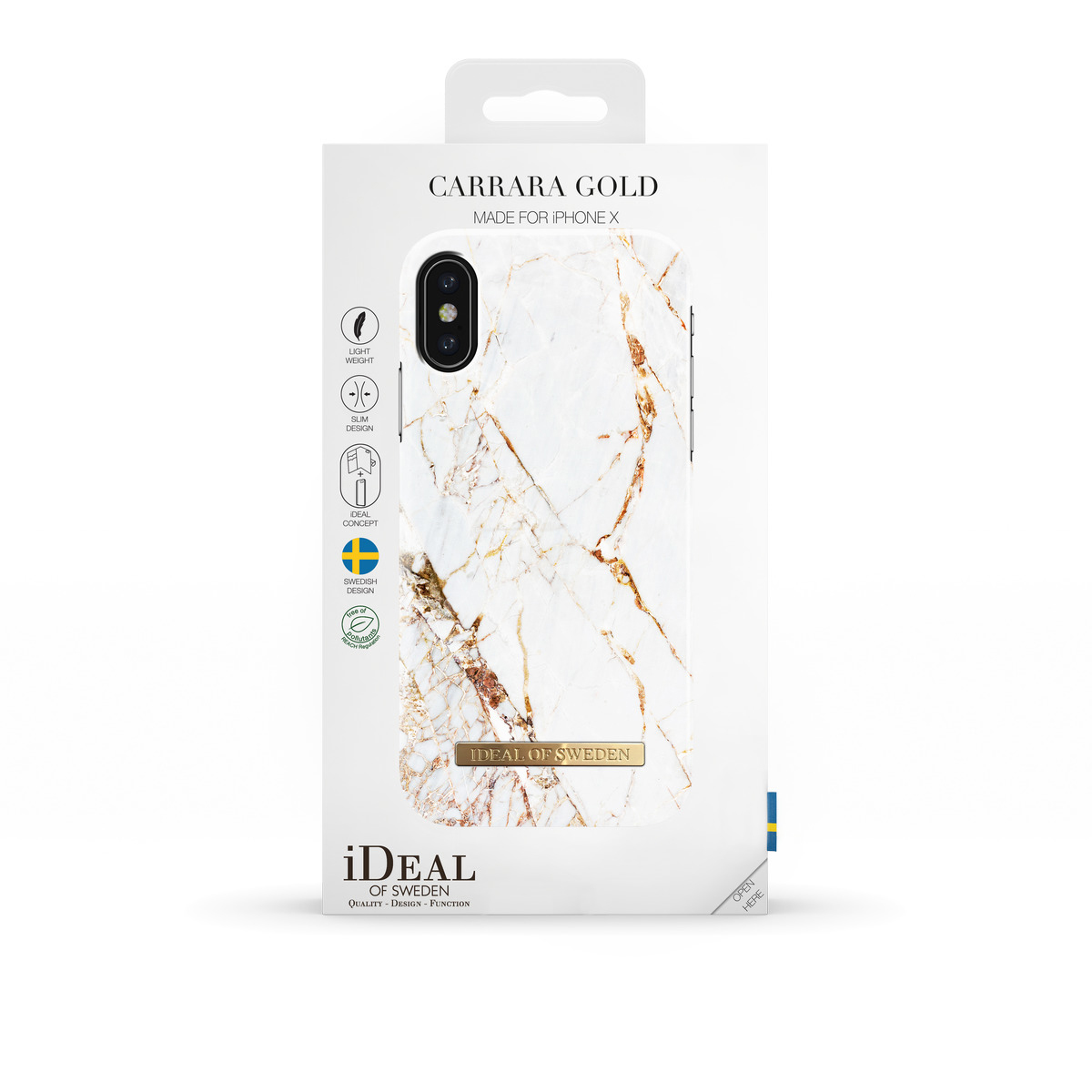 IDEAL OF SWEDEN Fashion, Backcover, Apple, iPhone X, Carrara Gold