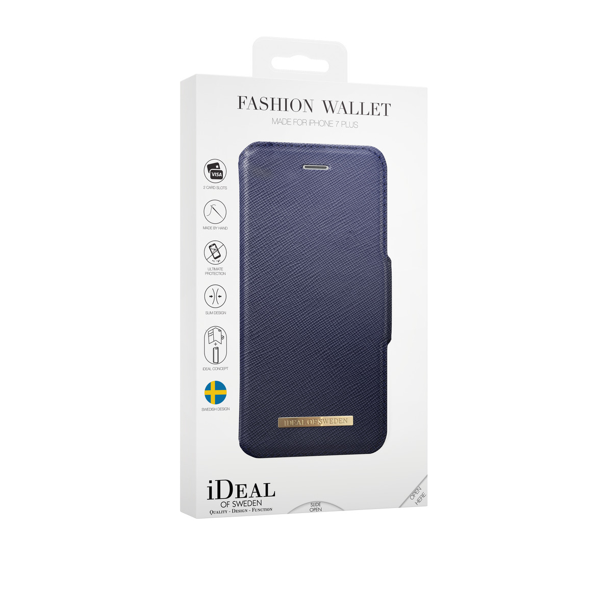 IDEAL OF SWEDEN Fashion, Bookcover, Apple, iPhone 6 Plus, iPhone 7 Plus ,iPhone 8 Plus, Marine