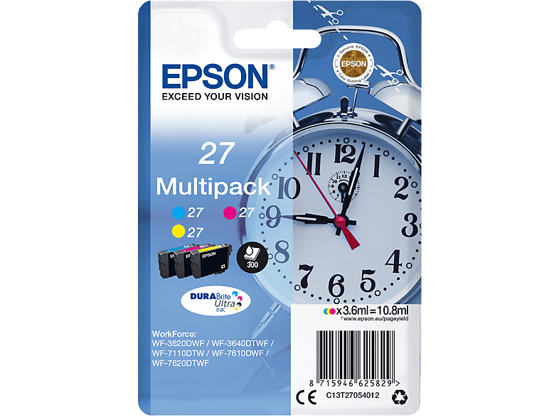 EPSON 27 Cyaan - Magenta - Geel (C13T27054022)