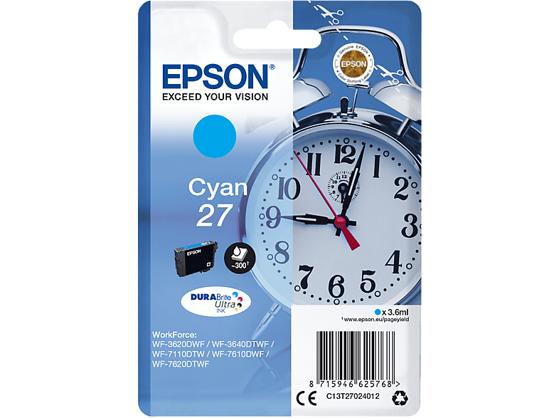 EPSON 27 Cyaan (C13T27024012)