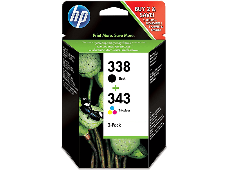 HP 338 Zwart + 343 Tri-color (SD449EE)