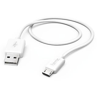 HAMA USB-kabel - microUSB 1.4 m Wit (173628)