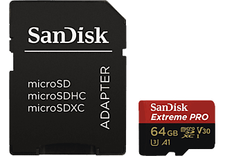 SANDISK MicroSDXC Extreme pro 64GB kártya + adapter (173428)