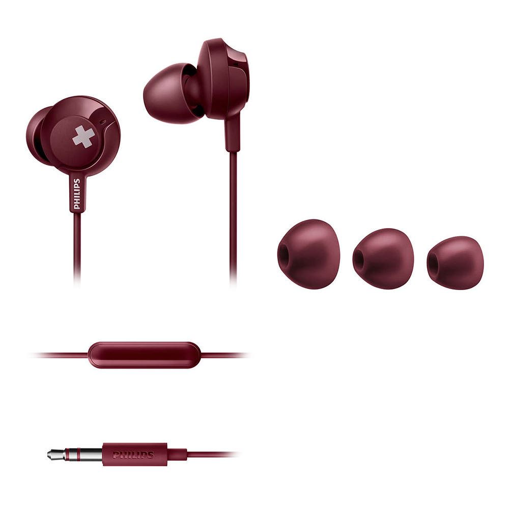 PHILIPS SHE4305  Mikrofonlu Kulak İçi Kulaklık Kırmızı