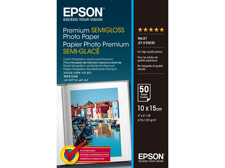 EPSON Fotopapier Premium halfglanzend A4 20 vellen (C13S041332)