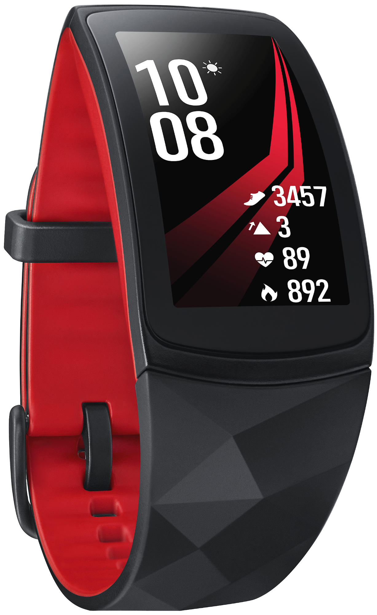 SAMSUNG Gear Fit 2 Pro Fitness Armband Silikon, L, Rot