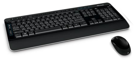 MICROSOFT Draadloos toetsenbord + Draadloze muis Wireless Desktop 3050 AZERTY (PP3-00010)