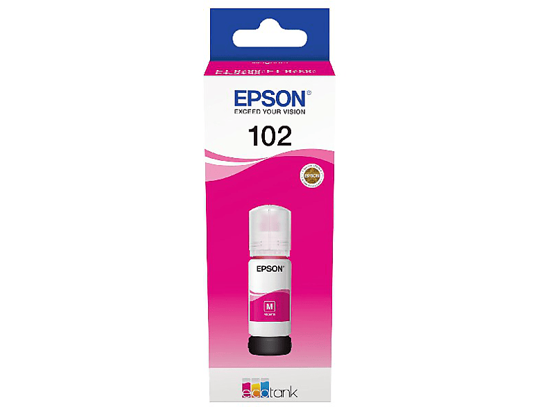 Epson 102 EcoTank, Compatible con ET-2856 / ET-3850, 70 ml, Magenta