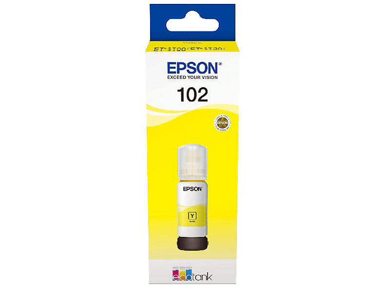 Epson 102 EcoTank, Compatible con ET-2856 / ET-3850, 70ml, Amarillo