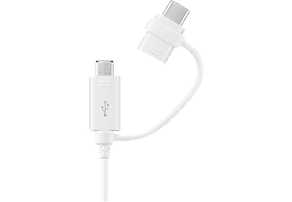 SAMSUNG Câble USB-A - microUSB - USB-C 1.5 m Blanc (EP-DG930DWEGWW)