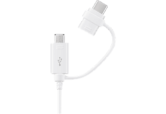 SAMSUNG USB-A-kabel naar microUSB - USB-C 1.5 m Wit (EP-DG930DWEGWW)