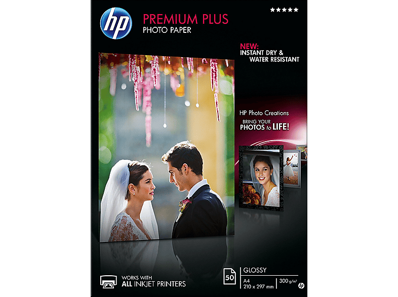 HP Glanzend fotopapier Premium Plus A4 50 vellen (CR674A)