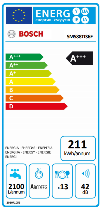 BOSCH SMS88TI36E Home Connect mosogatógép