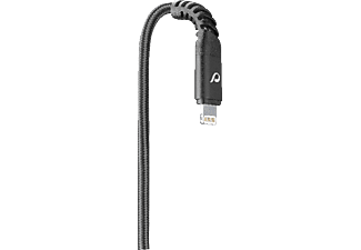 CELLULARLINE cellularline Extreme Cable XL - Câble USB-Lightning - 2 m - Gris/Noir - cavo di ricarica (Nero)