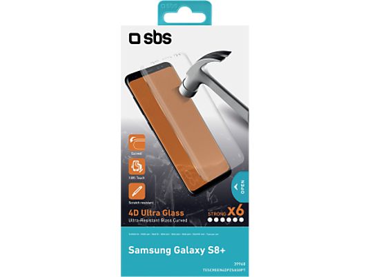 SBS TESCREEN4DPZSAS8PT - vitre de protection (Convient pour le modèle: Samsung Galaxy S8+)