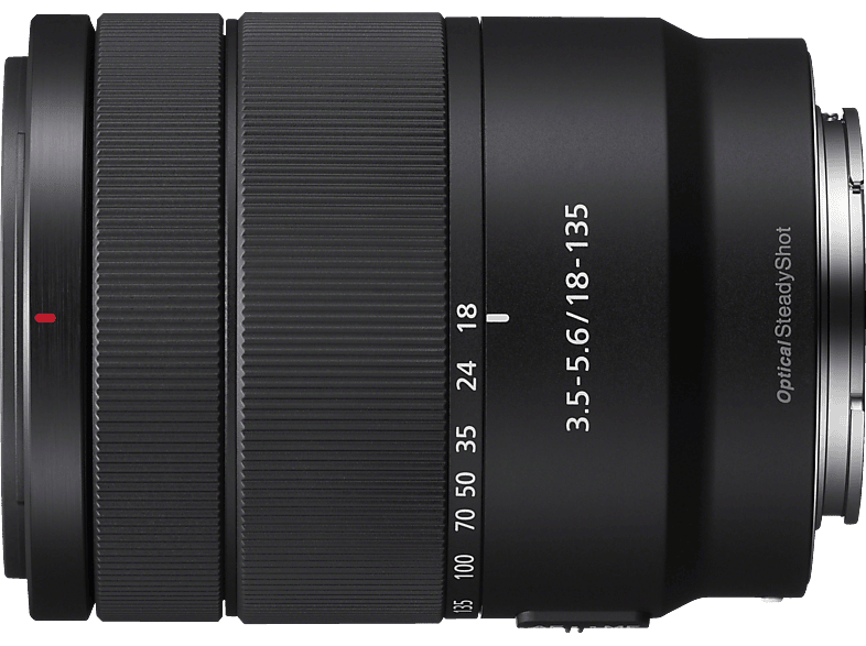 SONY SEL18135 18 mm - 135 f/3.5-5.6 OSS, ED, Circulare Blende (Objektiv für Sony E-Mount, Schwarz)