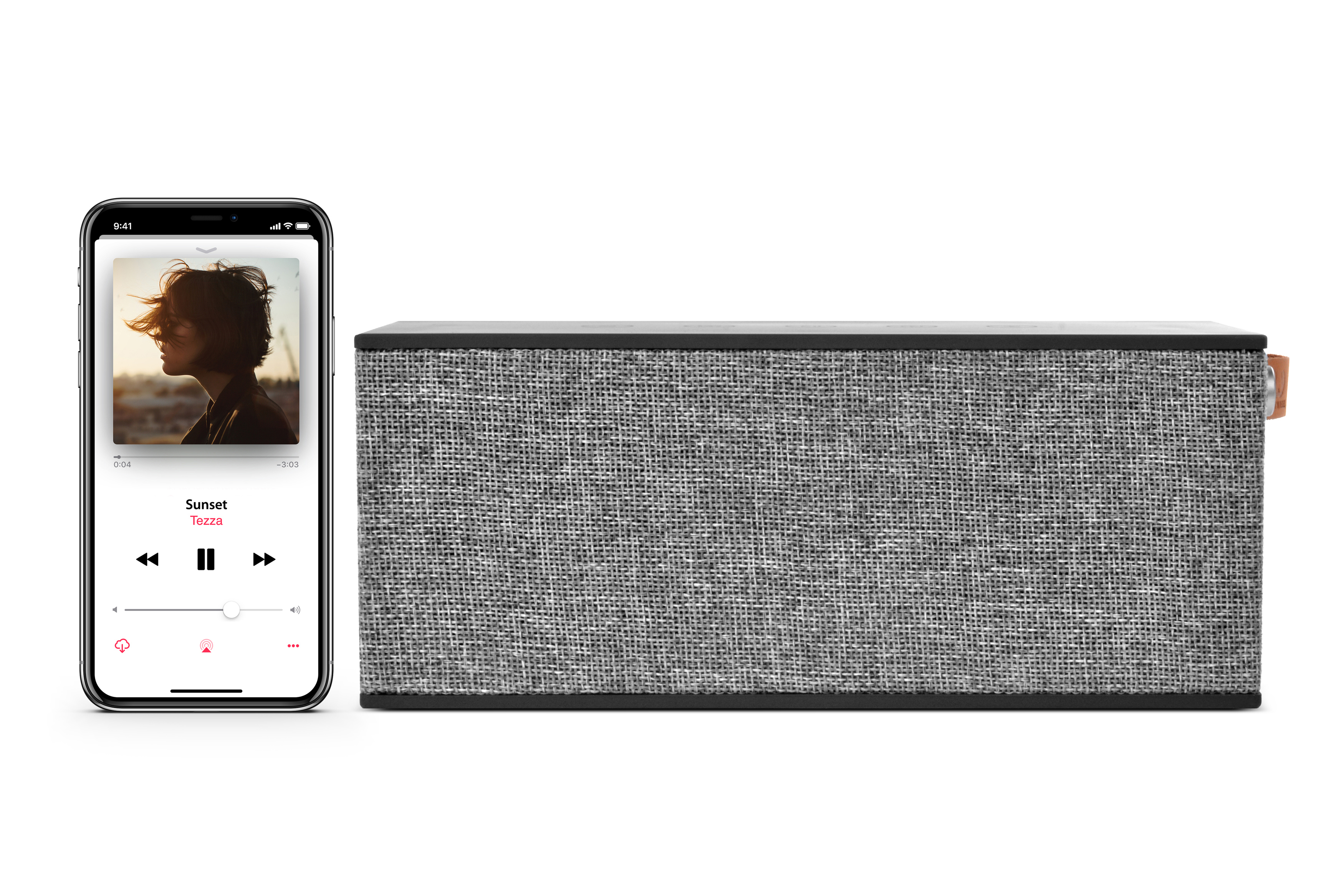 FRESH ‘N REBEL Rockbox Brick XL Bluetooth Lautsprecher, Concrete