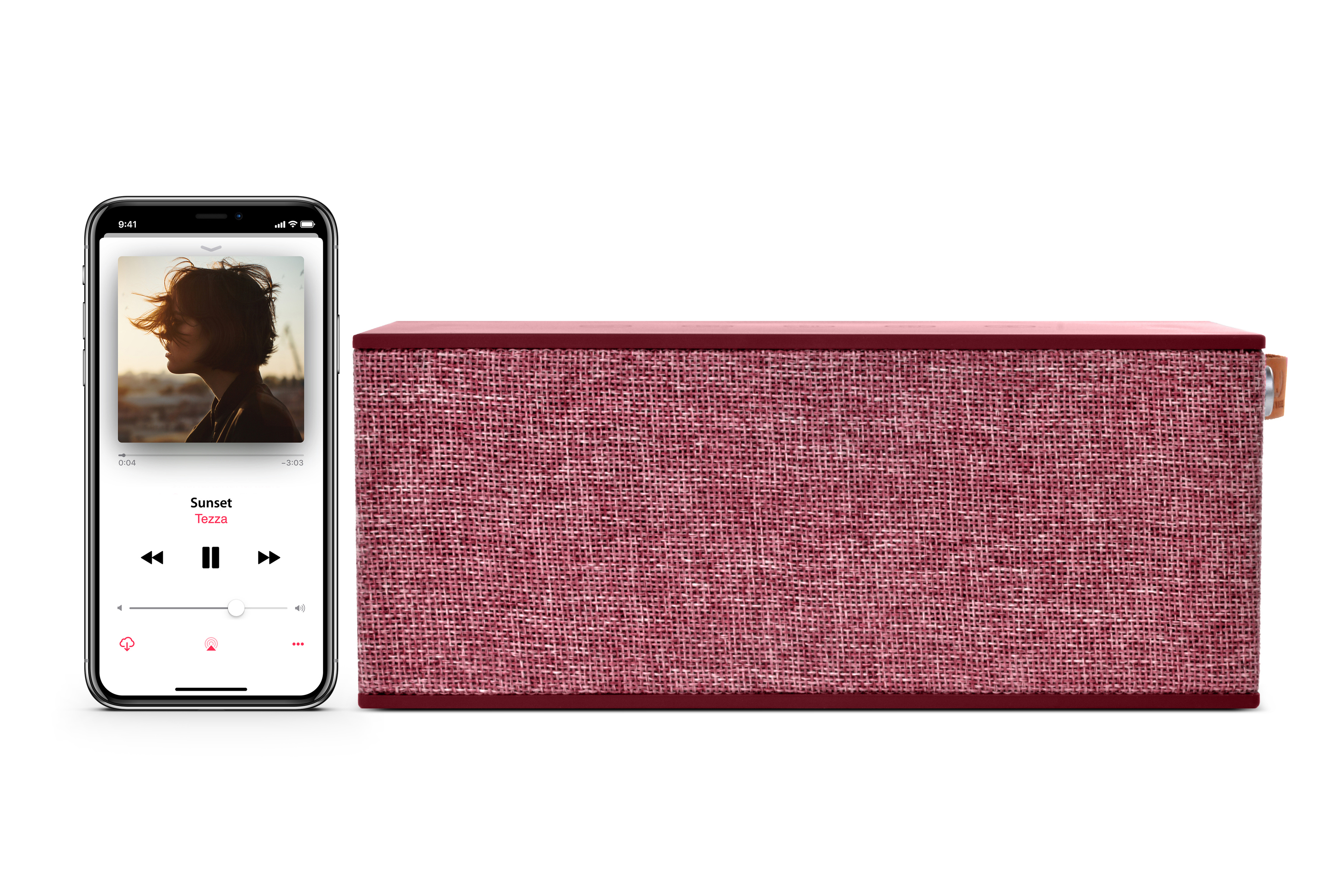 FRESH ‘N REBEL Rockbox Brick XL Bluetooth Lautsprecher, Ruby