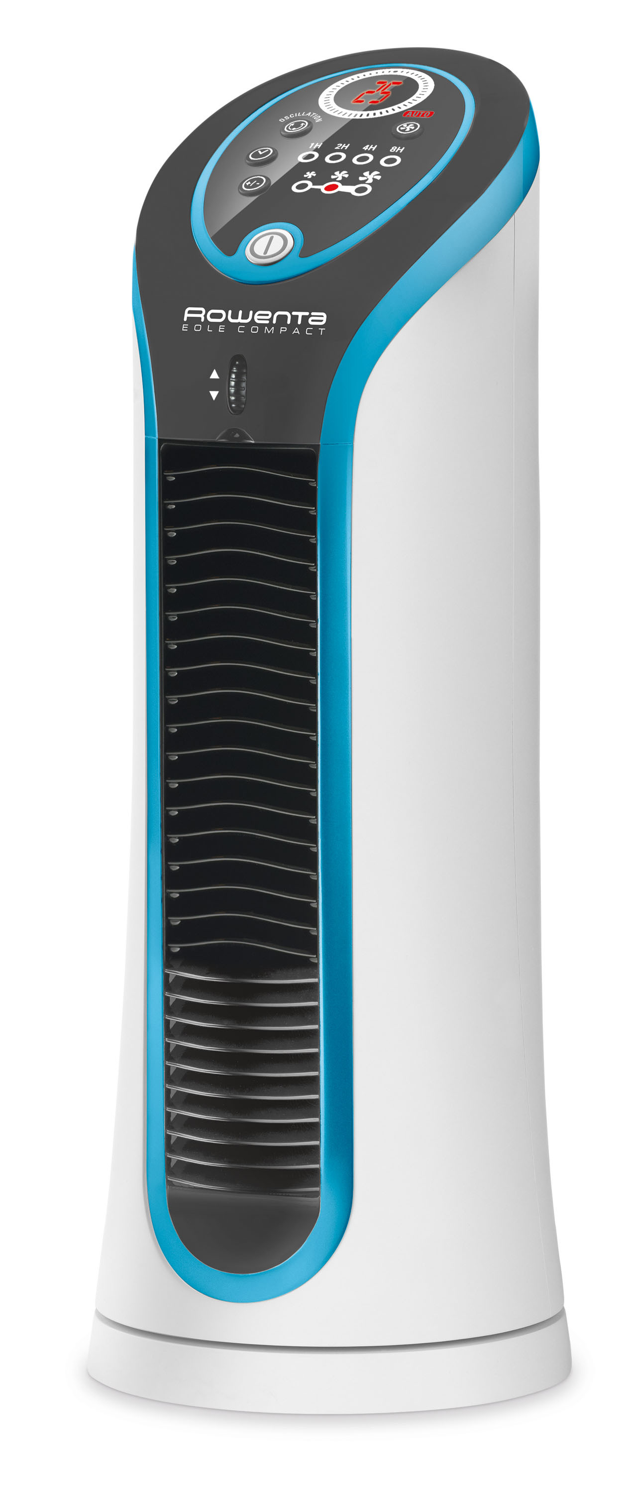 ROWENTA VU 6210F0 Compact Turmventilator Weiß/Blau Metallic (30 Watt)